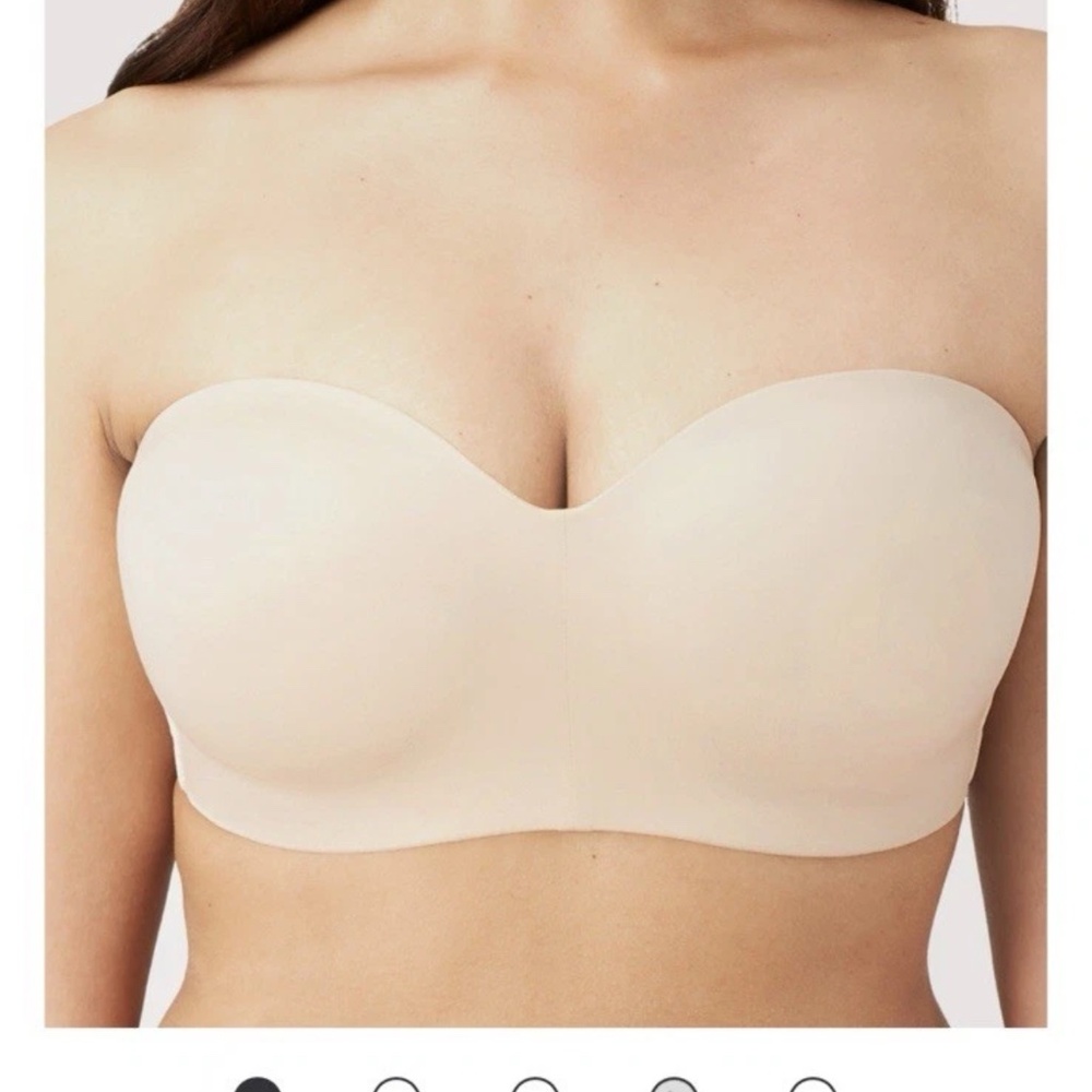 Strapless Sand Bra Back Closure Hook & Eye Solid Opaque Style 854372 Women